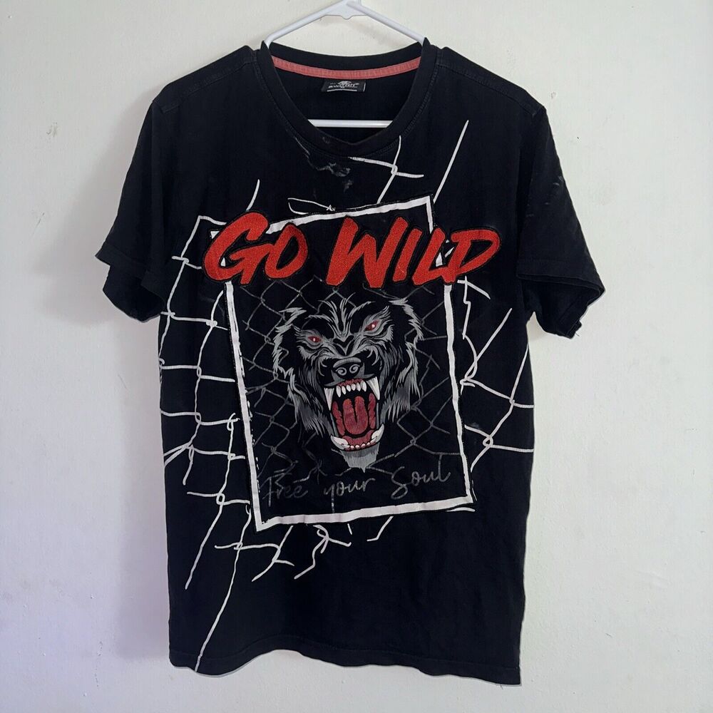 Vintage Switch Tee Shirt Go Wild Free Your Soul Size M